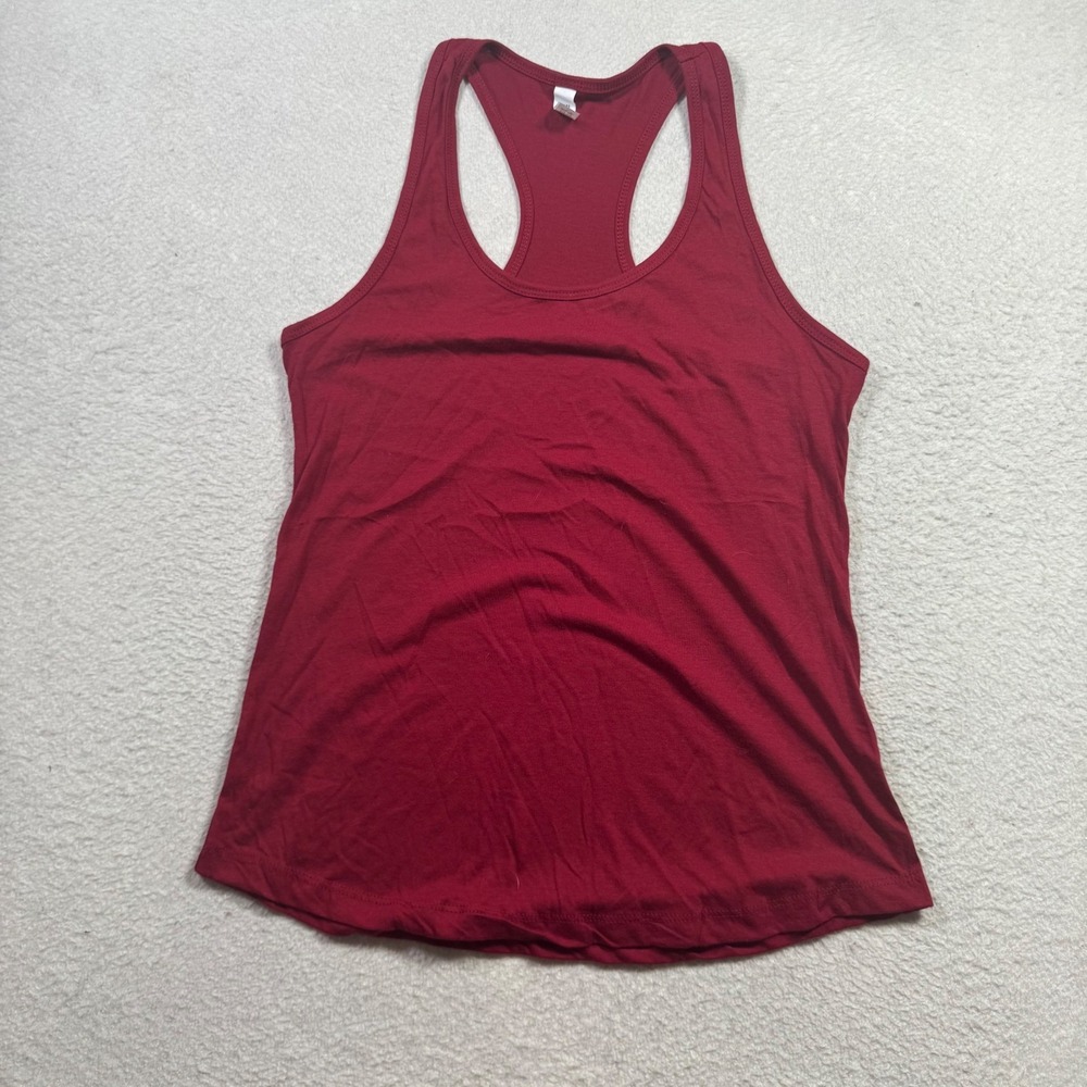 Next Level Ideal T Tank Top Womens Large Red Excellent Racerback Cotton Blend